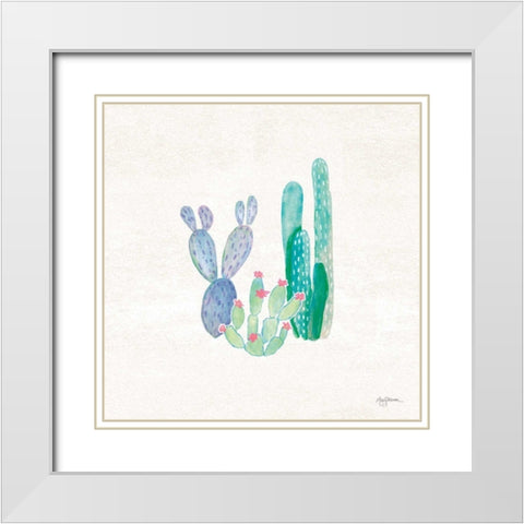 Bohemian Cactus II White Modern Wood Framed Art Print with Double Matting by Urban, Mary