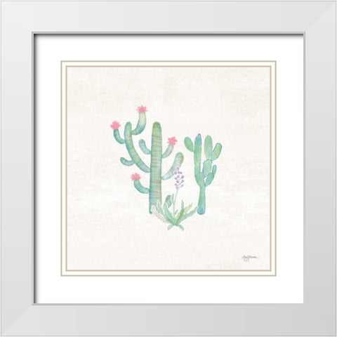 Bohemian Cactus IV White Modern Wood Framed Art Print with Double Matting by Urban, Mary