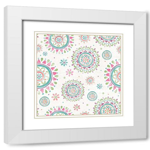 Bohemian Cactus Step 03A White Modern Wood Framed Art Print with Double Matting by Urban, Mary
