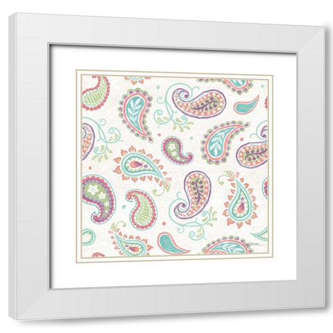 Bohemian Cactus Step 04A White Modern Wood Framed Art Print with Double Matting by Urban, Mary