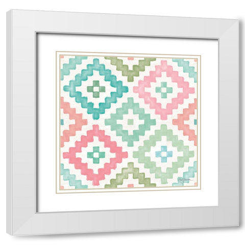 Bohemian Cactus Step 07 White Modern Wood Framed Art Print with Double Matting by Urban, Mary