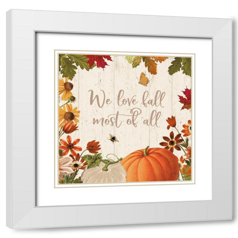 Fall Garden II White Modern Wood Framed Art Print with Double Matting by Pertiet, Katie