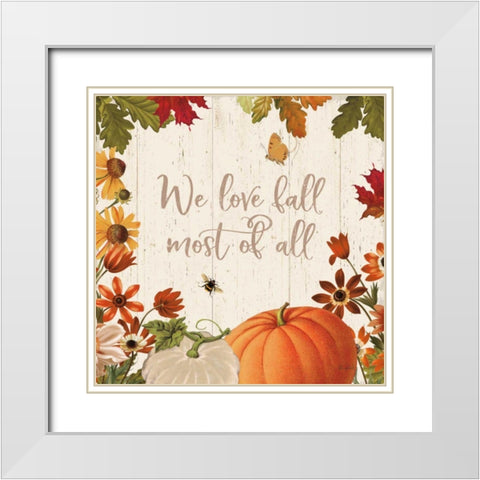 Fall Garden II White Modern Wood Framed Art Print with Double Matting by Pertiet, Katie