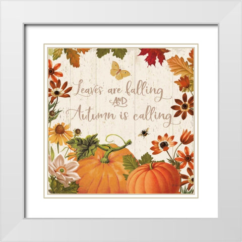 Fall Garden III White Modern Wood Framed Art Print with Double Matting by Pertiet, Katie