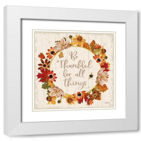 Fall Garden IV White Modern Wood Framed Art Print with Double Matting by Pertiet, Katie