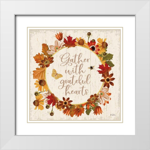 Fall Garden V White Modern Wood Framed Art Print with Double Matting by Pertiet, Katie
