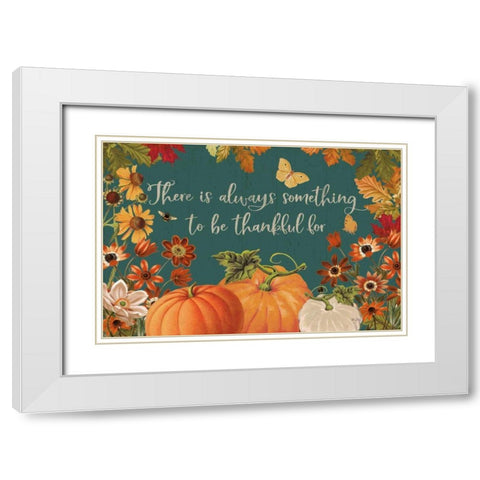 Fall Garden I Teal White Modern Wood Framed Art Print with Double Matting by Pertiet, Katie