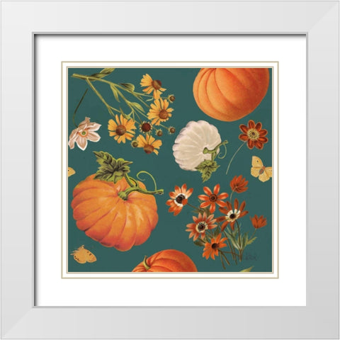 Fall Garden Step 01B White Modern Wood Framed Art Print with Double Matting by Pertiet, Katie