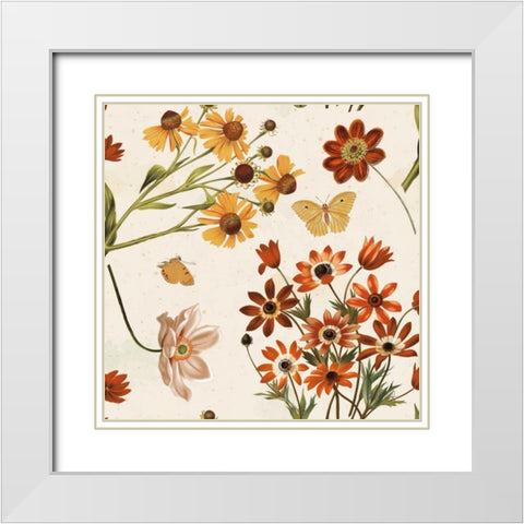 Fall Garden Step 02A White Modern Wood Framed Art Print with Double Matting by Pertiet, Katie