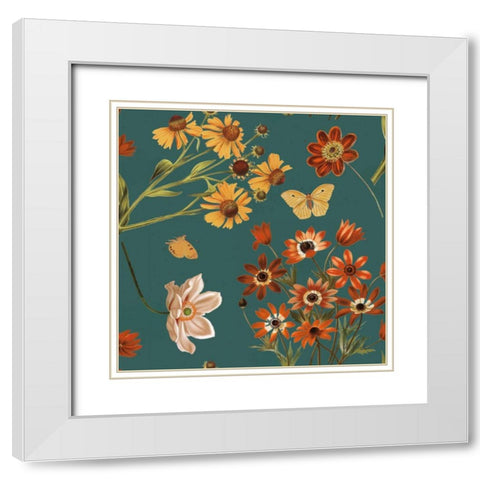 Fall Garden Step 02B White Modern Wood Framed Art Print with Double Matting by Pertiet, Katie