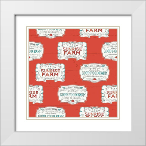 Down on the Farm Step 02B White Modern Wood Framed Art Print with Double Matting by Tavoletti, Anne