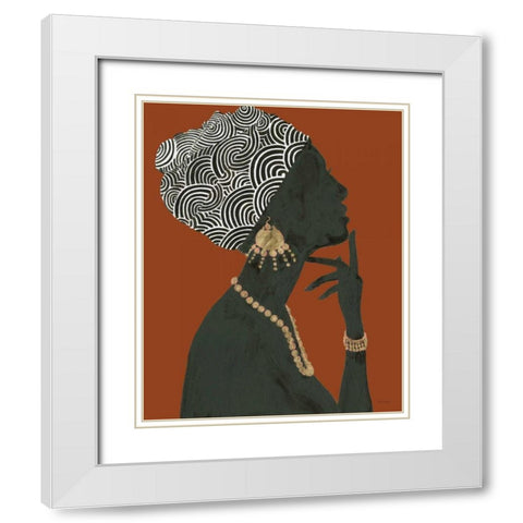 Graceful Majesty I Spice Crop White Modern Wood Framed Art Print with Double Matting by Adams, Emily