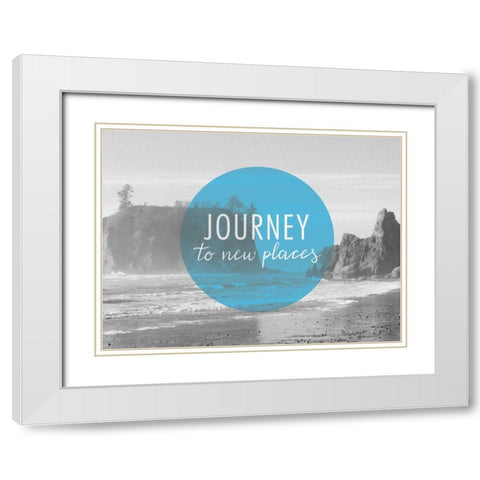 Bold Adventures V v2 White Modern Wood Framed Art Print with Double Matting by Marshall, Laura