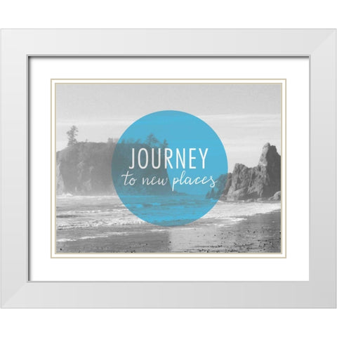 Bold Adventures V v2 White Modern Wood Framed Art Print with Double Matting by Marshall, Laura