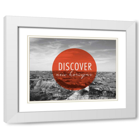 Discover New Horizons v2 White Modern Wood Framed Art Print with Double Matting by Marshall, Laura