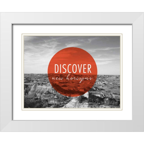Discover New Horizons v2 White Modern Wood Framed Art Print with Double Matting by Marshall, Laura