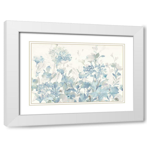 Translucent Garden Cool Crop White Modern Wood Framed Art Print with Double Matting by Nai, Danhui