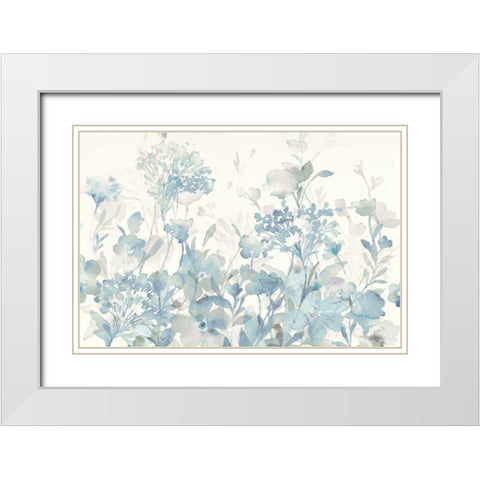 Translucent Garden Cool Crop White Modern Wood Framed Art Print with Double Matting by Nai, Danhui