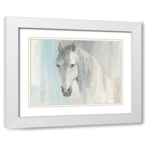 Summer White Modern Wood Framed Art Print with Double Matting by Hristova, Albena