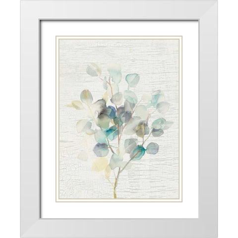 Eucalyptus III Vintage White Modern Wood Framed Art Print with Double Matting by Nai, Danhui