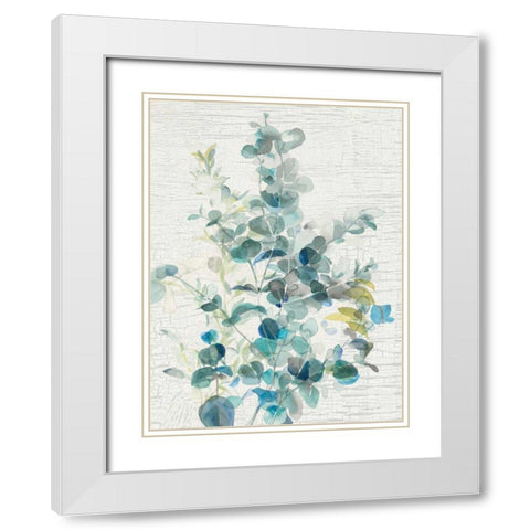 Eucalyptus IV Vintage White Modern Wood Framed Art Print with Double Matting by Nai, Danhui