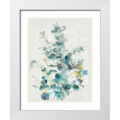 Eucalyptus IV Vintage White Modern Wood Framed Art Print with Double Matting by Nai, Danhui