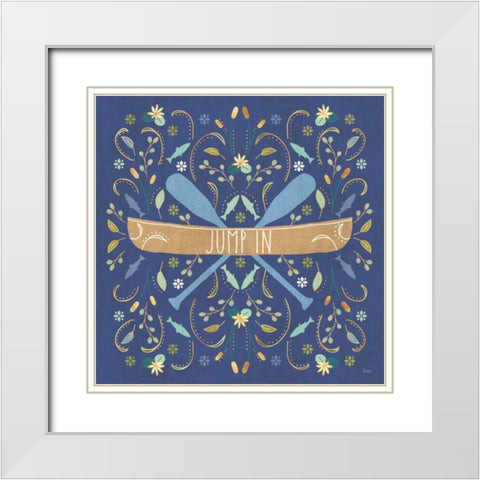 Otomi Lake III Dark White Modern Wood Framed Art Print with Double Matting by Charron, Veronique