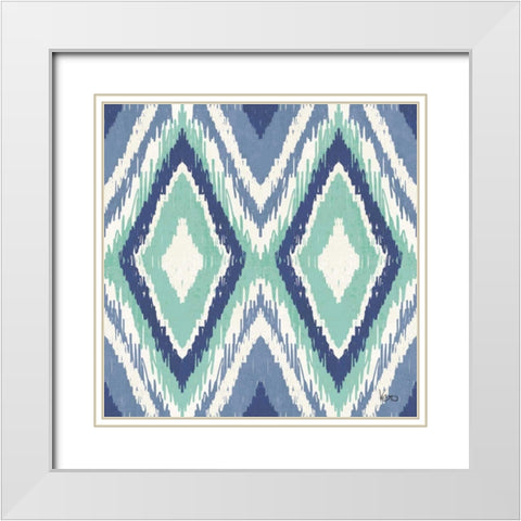 Otomi Lake Step 03 White Modern Wood Framed Art Print with Double Matting by Charron, Veronique