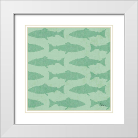 Otomi Lake Step 05C White Modern Wood Framed Art Print with Double Matting by Charron, Veronique