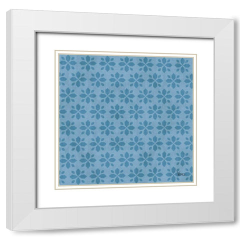 Otomi Lake Step 06C White Modern Wood Framed Art Print with Double Matting by Charron, Veronique