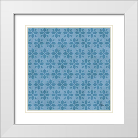 Otomi Lake Step 06C White Modern Wood Framed Art Print with Double Matting by Charron, Veronique