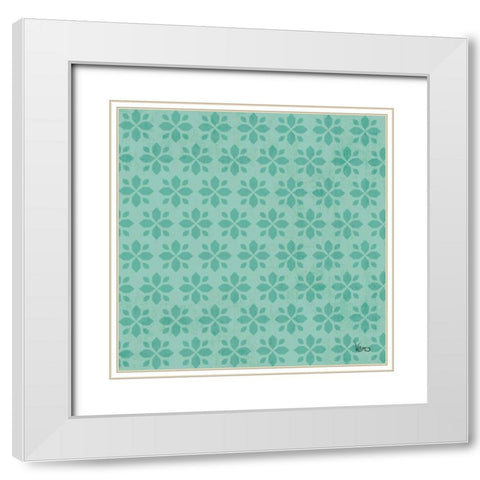 Otomi Lake Step 06D White Modern Wood Framed Art Print with Double Matting by Charron, Veronique