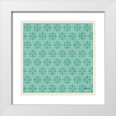 Otomi Lake Step 06D White Modern Wood Framed Art Print with Double Matting by Charron, Veronique