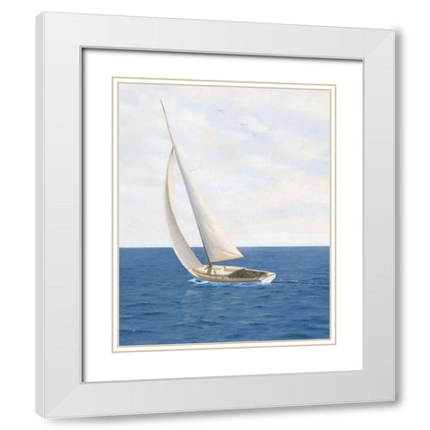 A Day at Sea II White Modern Wood Framed Art Print with Double Matting by Wiens, James