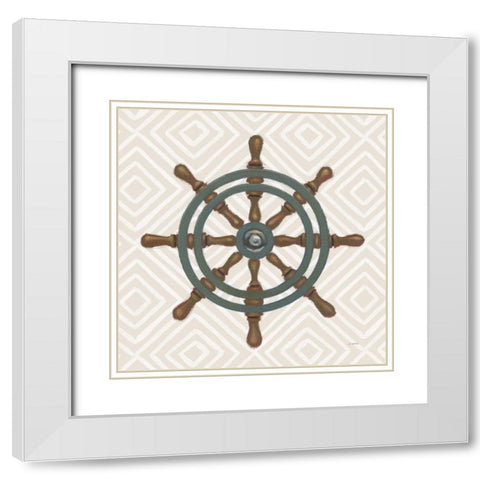 A Day at Sea IV White Modern Wood Framed Art Print with Double Matting by Wiens, James