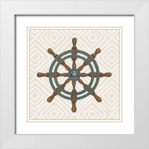 A Day at Sea IV White Modern Wood Framed Art Print with Double Matting by Wiens, James