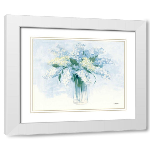 Contemporary Lilac Blue White Modern Wood Framed Art Print with Double Matting by Rowan, Carol