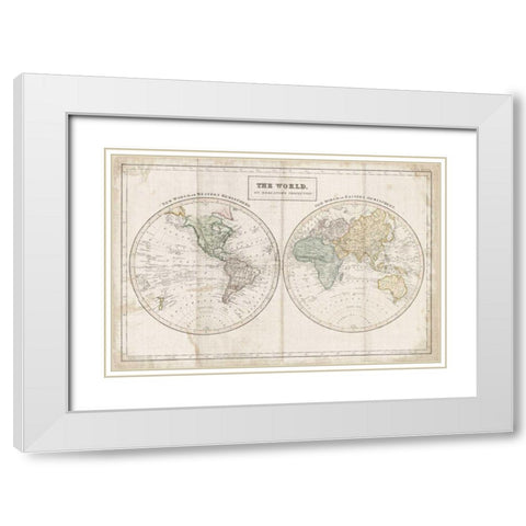 Old World Eastern Western Linen White Modern Wood Framed Art Print with Double Matting by Wild Apple Portfolio