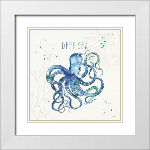 Deep Sea II White Modern Wood Framed Art Print with Double Matting by Tavoletti, Anne