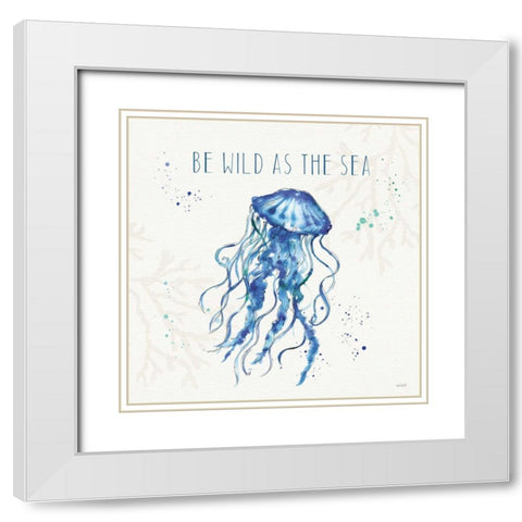 Deep Sea V White Modern Wood Framed Art Print with Double Matting by Tavoletti, Anne