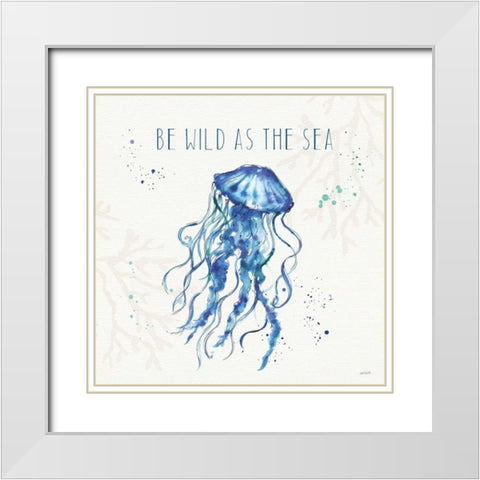Deep Sea V White Modern Wood Framed Art Print with Double Matting by Tavoletti, Anne