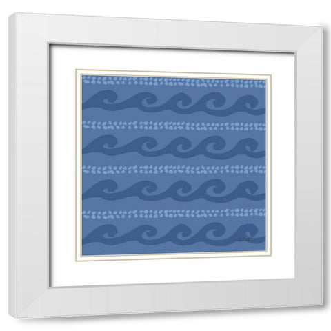 Deep Sea Step 02D White Modern Wood Framed Art Print with Double Matting by Tavoletti, Anne