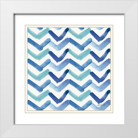 Deep Sea Step 04 White Modern Wood Framed Art Print with Double Matting by Tavoletti, Anne