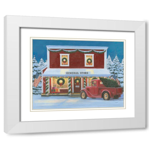 Holiday Moments I White Modern Wood Framed Art Print with Double Matting by Wiens, James