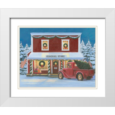 Holiday Moments I White Modern Wood Framed Art Print with Double Matting by Wiens, James