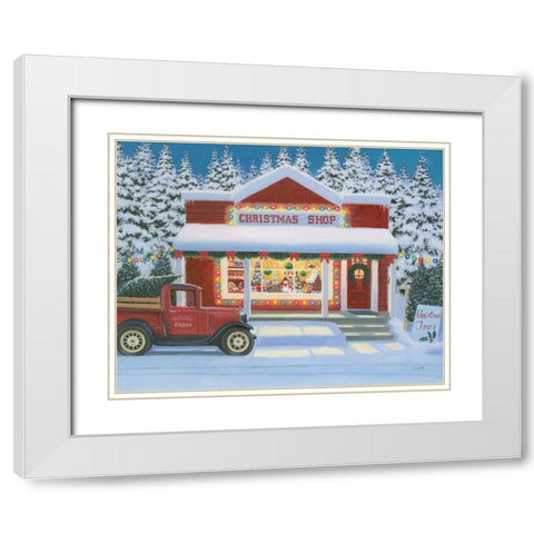 Holiday Moments II White Modern Wood Framed Art Print with Double Matting by Wiens, James