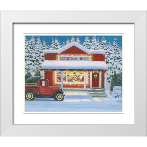 Holiday Moments II White Modern Wood Framed Art Print with Double Matting by Wiens, James