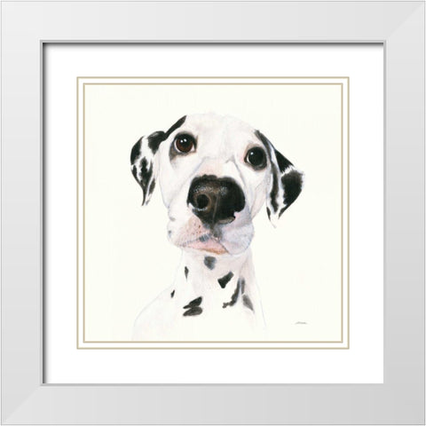 Milo v2 White Modern Wood Framed Art Print with Double Matting by Ducklow, Patsy