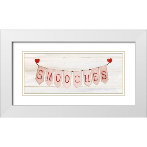 Rustic Valentine Banner III White Modern Wood Framed Art Print with Double Matting by McKenna, Kathleen Parr