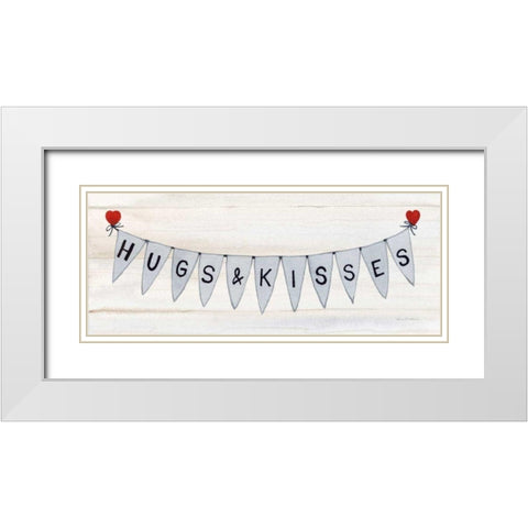Rustic Valentine Banner IV White Modern Wood Framed Art Print with Double Matting by McKenna, Kathleen Parr